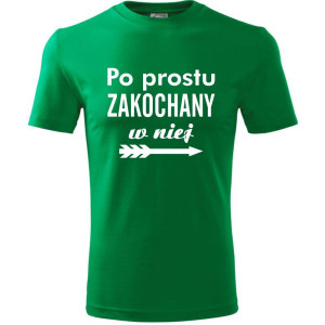 męska koszulka - po prostu zakochany w niej