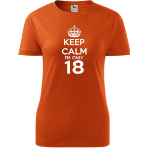 Damska koszulka -keep calm i'm only 18