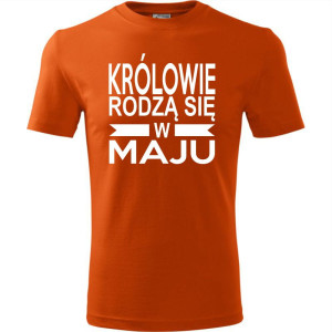 Męska koszulka - Królowie rodzą się w maju 01