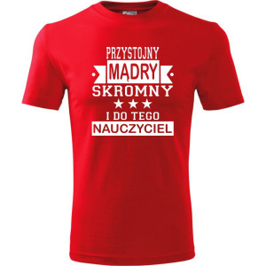 Męska koszulka - Przystojny mądry nauczyciel