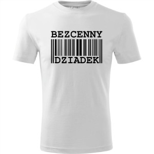 Męska koszulka - Bezcenny dziadek. Prezent na urodziny i dzień dziadka