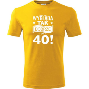 Męska koszulka - Mało kto wygląda tak dobrze po 40 - urodziny, super
