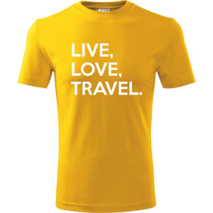 Męska koszulka Turystyczna - Live love travel