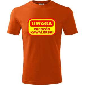 Męska koszulka - Uwaga! Wieczór kawalerski