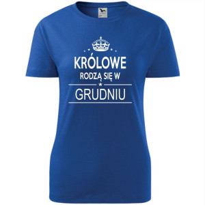 Damska koszulka taliowana - Królowe rodzą się w grudniu 02