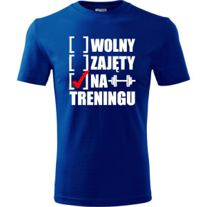 Męska koszulka Sportowa - Wolny zajęty na treningu