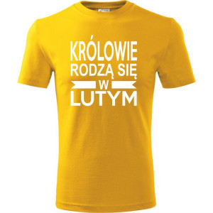 Męska koszulka - Królowie rodzą się w Lutym 01