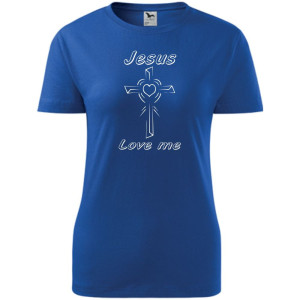 Damska koszulka taliowana - Jesus love me