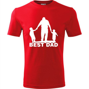 Męska koszulka - Best dad 01. Prezent dla taty na dzień ojca urodziny