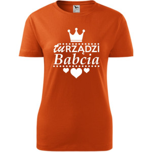Damska koszulka - Tu rządzi babcia.