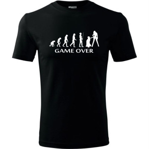 Męska koszulka - Game over 08 - ewolucja pan młody prezent na kawalerskie pamiątka