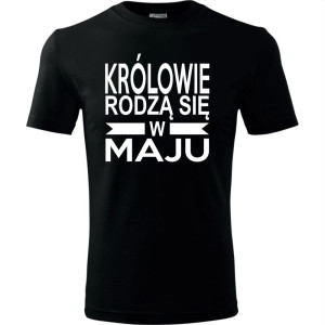 Męska koszulka - Królowie rodzą się w maju 01