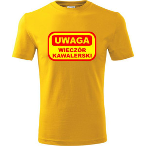 Męska koszulka - Uwaga! Wieczór kawalerski