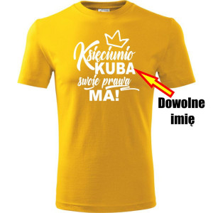 Męska koszulka - Księciunio + dowolne imię - t-shirt na prezent