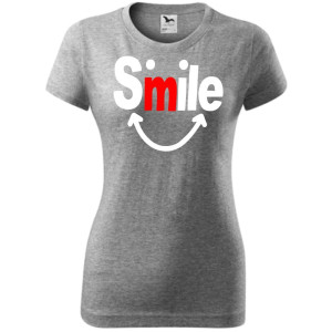 Damska koszulka taliowana - Smile