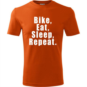 Męska koszulka dla Rowerzysty - Bike eat sleep repeat