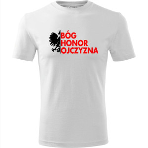 Męska koszulka - Bóg Honor Ojczyzna