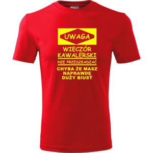 Męska koszulka - Uwaga! Wieczór kawalerski