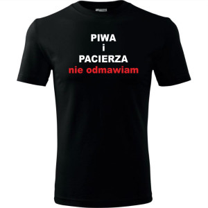 Męska koszulka - Piwa i pacierza nie odmawiam