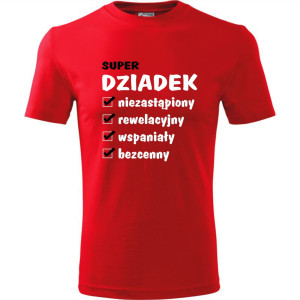 Męska koszulka - Zalety dziadka, prezent na urodziny i na dzień dziadka