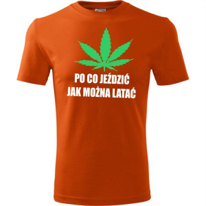 Męska koszulka - Po co jeździć jak można latać