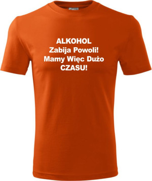 Męska koszulka - Alkohol zabija powoli