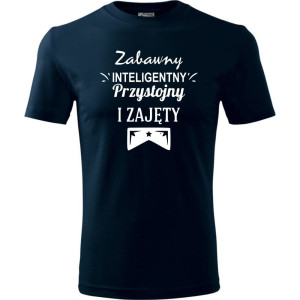 Męska koszulka - Zabawny, inteligentny i do tego zajęty