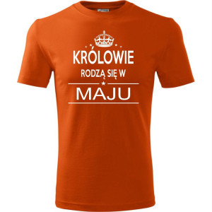 Męska koszulka - Królowie rodzą się w maju 02