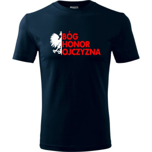 Męska koszulka - Bóg Honor Ojczyzna