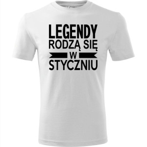 Męska koszulka - Legendy rodzą się w styczniu