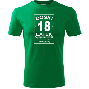 Męska koszulka - boski 18 latek