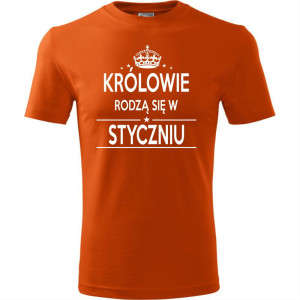 Męska koszulka - Królowie rodzą się w styczniu 02