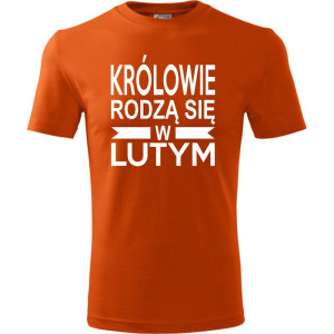 Męska koszulka - Królowie rodzą się w Lutym 01