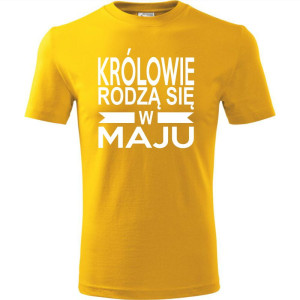 Męska koszulka - Królowie rodzą się w maju 01