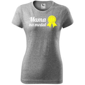 Damska koszulka taliowana - mama na medal