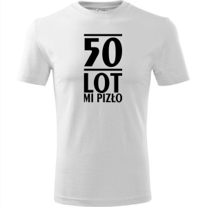 Męska koszulka - 50 lot mi pizło - na prezent urodziny t-shirt