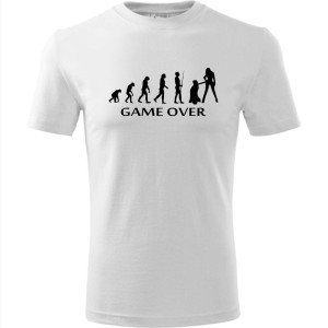 Męska koszulka - Game over 08 - ewolucja pan młody prezent na kawalerskie pamiątka