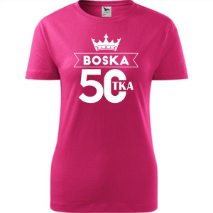 Damska koszulka - Boska 50 koszulka dla niej na urodziny boskie