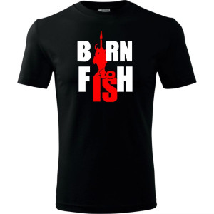 Męska koszulka dla Wędkarza - Born to fish - t-shirt dla wędkarza