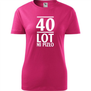 Damska koszulka taliowana - 40 lot mi pizło