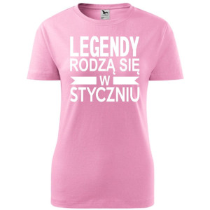 Damska koszulka taliowana - Legendy rodzą się w styczniu
