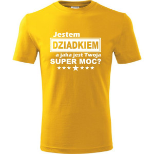 Męska koszulka - Jestem dziadkiem, a jaka jest Twoja super moc