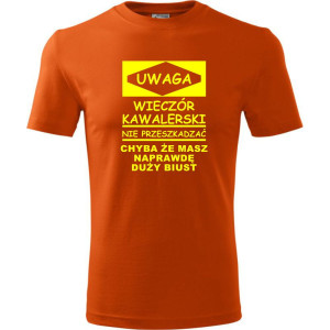 Męska koszulka - Uwaga! Wieczór kawalerski