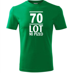Męska koszulka - 70 lot mi pizło - na prezent urodziny