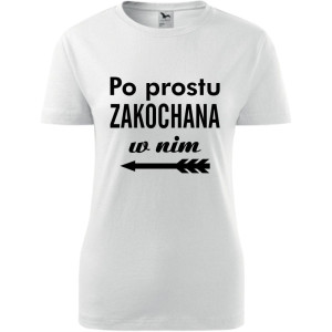 damska koszulka - po prostu zakochana w nim