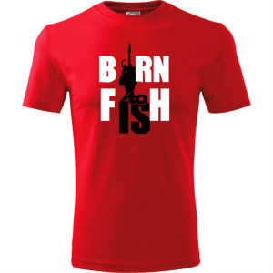 Męska koszulka dla Wędkarza - Born to fish - t-shirt dla wędkarza
