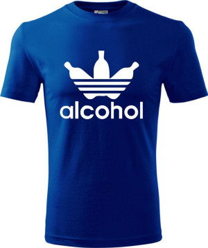 Męska koszulka - Alcohol, śmieszna i wyjątkowa. T-shirt jak znane logo ADIDAS