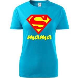 Damska koszulka taliowana - Super Mama