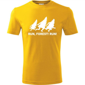 Męska koszulka dla Biegacza - Bieg 02 run forest run - t-shirt na prezent