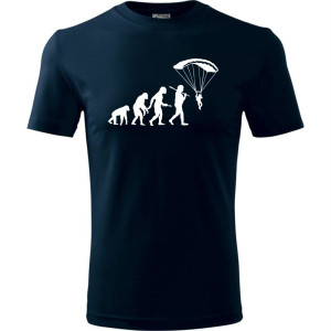 Męska koszulka dla Paralotniarza - Ewolucja latanie - t-shirt na prezent